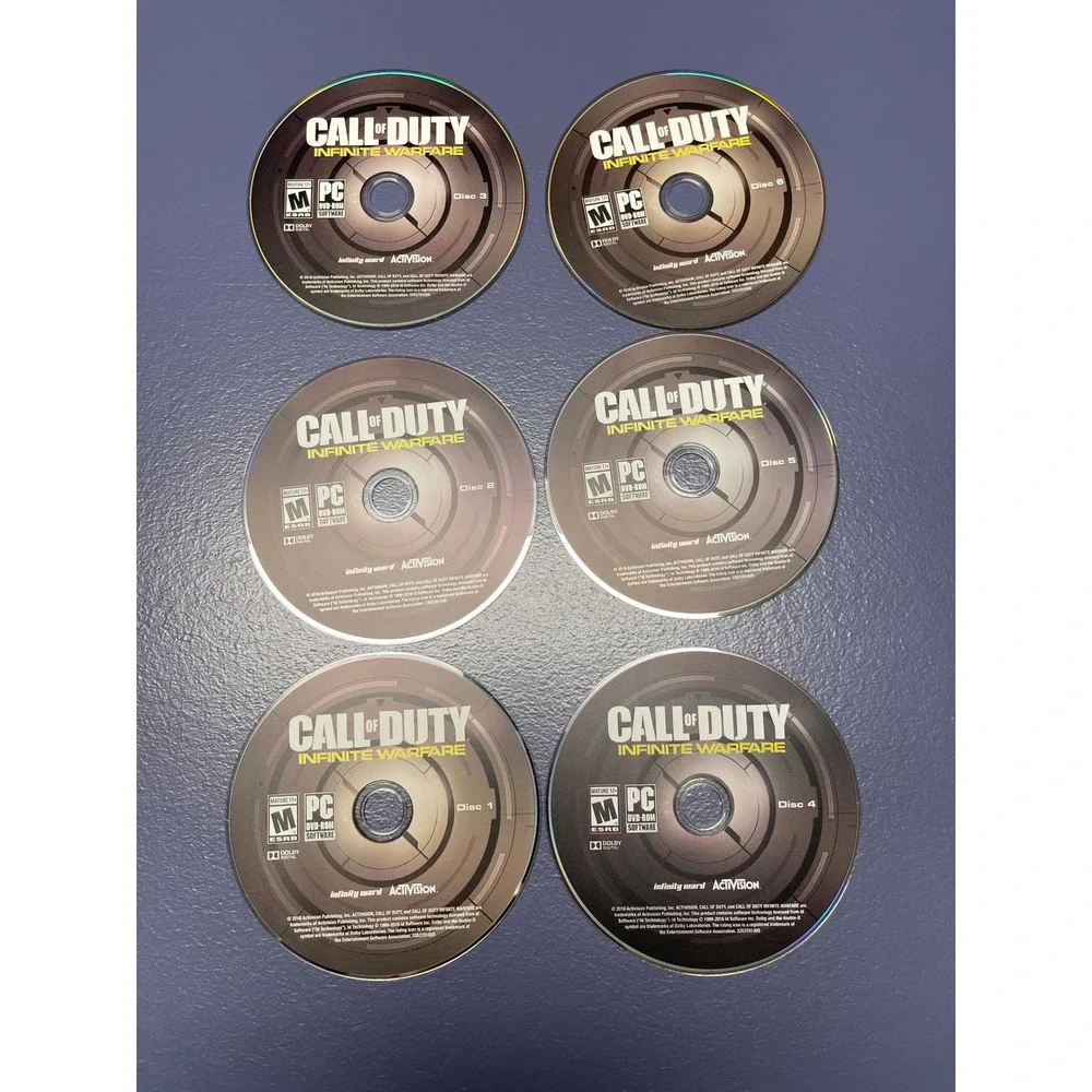 Call of Duty Infinite Warfare PC DVD-ROM 6-Disc Set Activision 2016 FPS Game